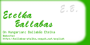 etelka ballabas business card
